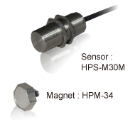 Foto: Sensor: HPS-M30M / Magnet: HPM-34